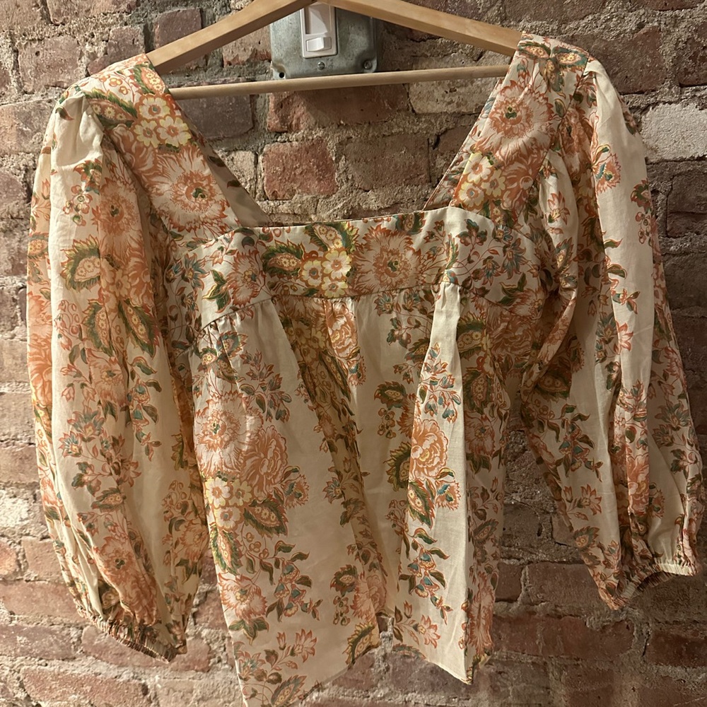 Loeffler Randall Floral Peasant Top